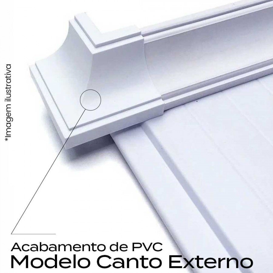 Acabamento Canto Externo C/4un - 4,1x4,1x2,8cm - Branco Permatti