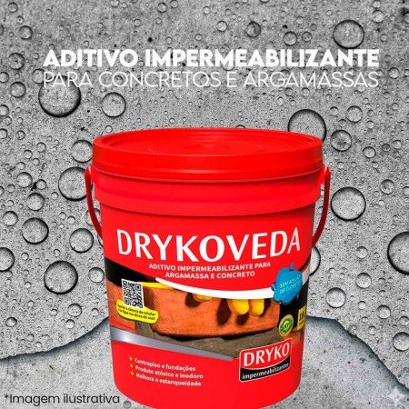 Impermeabilizante para Argamassas Drykoveda - 3,6L Galão - Branco - Item Similar ao Vedacit