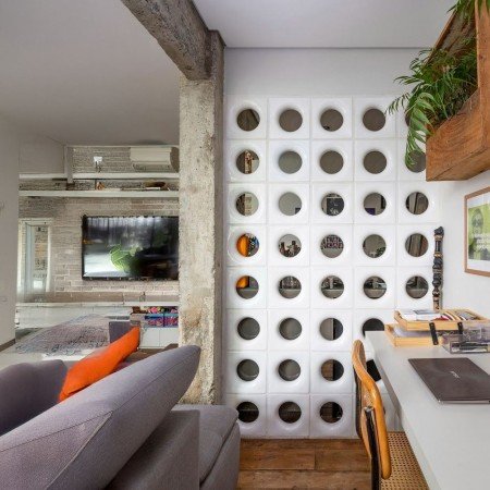 Tijolo Vazado Esmaltado Lua Branco - Cerâmica Martins