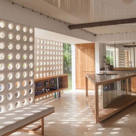 Tijolo Vazado Esmaltado Lua Branco - Cerâmica Martins