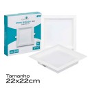 Painel LED CCT Recuado de Embutir Branco - 22cm 18W IP20 Bivolt - 3.000K a 6.000K - Gaya Ref 7670
