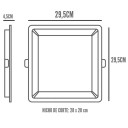 Painel LED CCT Recuado de Embutir Branco - 30cm 24W IP20 Bivolt - 3.000K a 6.000K - Gaya Ref 7671