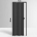 Porta Sanfonada de PVC - 210x72cm - Cor Preto Permatti
