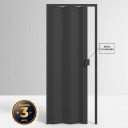 Porta Sanfonada de PVC - 210x72cm - Cor Preto Permatti
