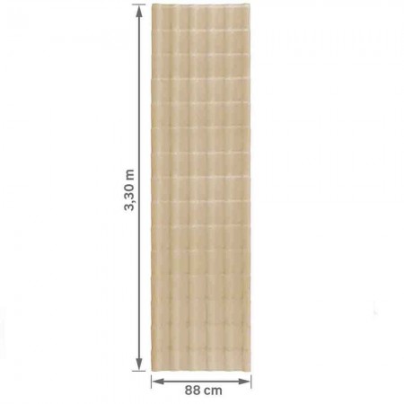 Telha de PVC Tipo Plan - 330x88cm - Cor Marfim Colonial Permatti