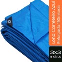 Lona Carreteiro Reforçada Azul 150 Micras - 3x3m - Cst.Marcas