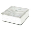 Bloco de Vidro Ondulado 19x19x8cm - Modelo CloudClear Seves Glass Block Importado Wave Incolor - Cst.Marcas