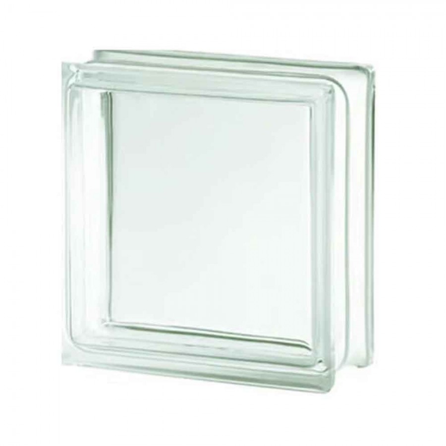 Bloco de Vidro Liso 19x19x8cm - Modelo Clear View Seves Glass Block Importado Incolor - Cst.Marcas Bloco de Vidro Liso 19x19x8cm - Modelo Clear View Seves Glass Block Importado Incolor - Cst.Marcas