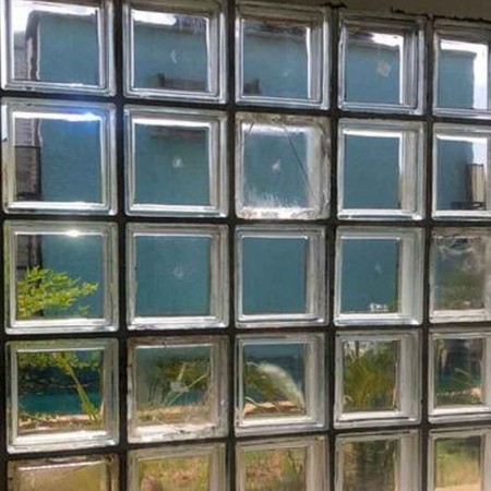 Bloco de Vidro Liso 19x19x8cm - Modelo Clear View Seves Glass Block Importado Incolor - Cst.Marcas