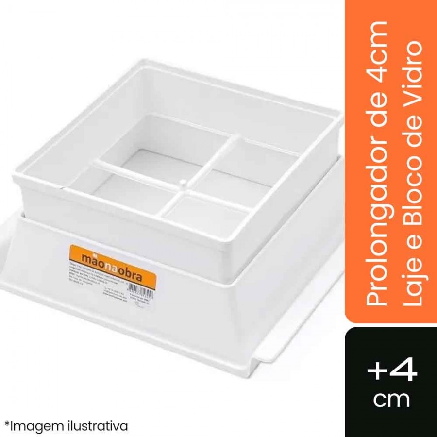 Prolongador de 4cm para Laje e Bloco de Vidro - Cst.Marcas Prolongador de 4cm para Laje e Bloco de Vidro - Cst.Marcas