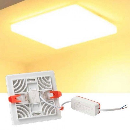 Painel Infinity LED Quadrado - 36W IP20 Bivolt - 3.000K - 22,5 x 22,5cm - Gaya Ref 1193