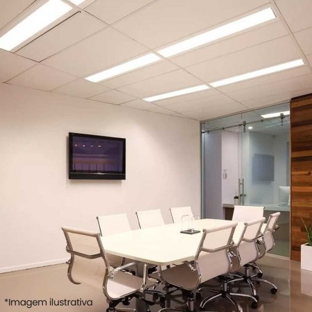 Plafon Painel Embutir LED - 48W IP20 Bivolt - 6.000K - 120 x 30cm - Gaya Ref 9930