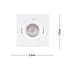 Spot c/ Led Direcionável Quadrado - 3W IP20 Bivolt - 3.000K - Gaya Ref 9977