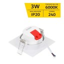 Spot c/ Led Direcionável Quadrado - 3W IP20 Bivolt - 6.000K - Gaya Ref 9979