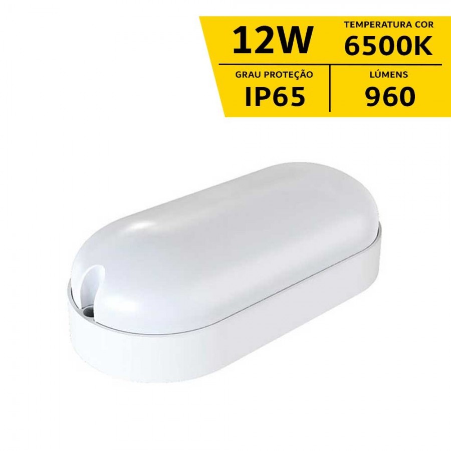 Tartaruga LED - 12W IP65 Bivolt - 6.500K - Gaya Ref 9772