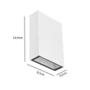 Arandela Cube Slim c/ Facho Duplo - 4W IP65 Bivolt - Branco - 3.000K - Gaya Ref 9682