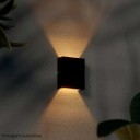 Arandela Cube Slim c/ Facho Duplo - 4W IP65 Bivolt - Preto - 3.000K - Gaya Ref 9683