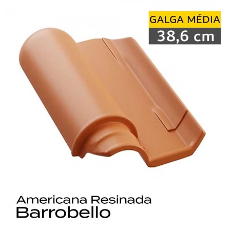 Telha Cerâmica Americana Resinada - 26,3x44,2cm - Premium Realeza Gold Barrobello