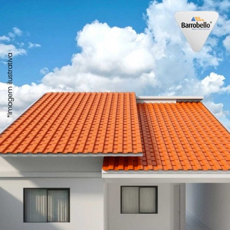 Telha Cerâmica Romana Resinada - 24x40cm - Realeza Gold Barrobello