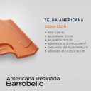 Telha Cerâmica Americana Resinada - 26,3x44,2cm - Premium Realeza Gold Barrobello