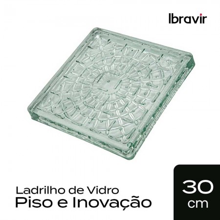 Ladrilhos de Vidro 30cm - Piso de Vidro Transitável Ibravir