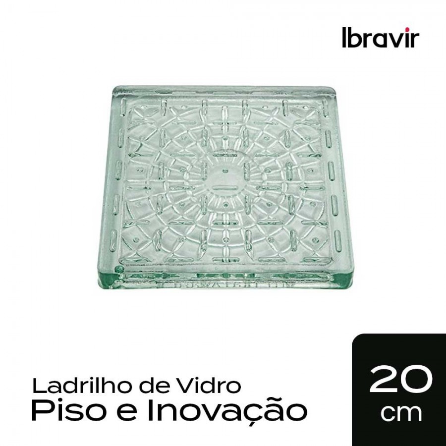 Ladrilhos de Vidro 20cm - Piso de Vidro Transitável Ibravir