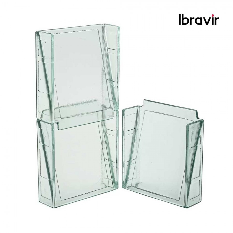 Cobogó de Vidro Ibravir Cristal - 20x20x6cm Elemento Vazado Ibravir