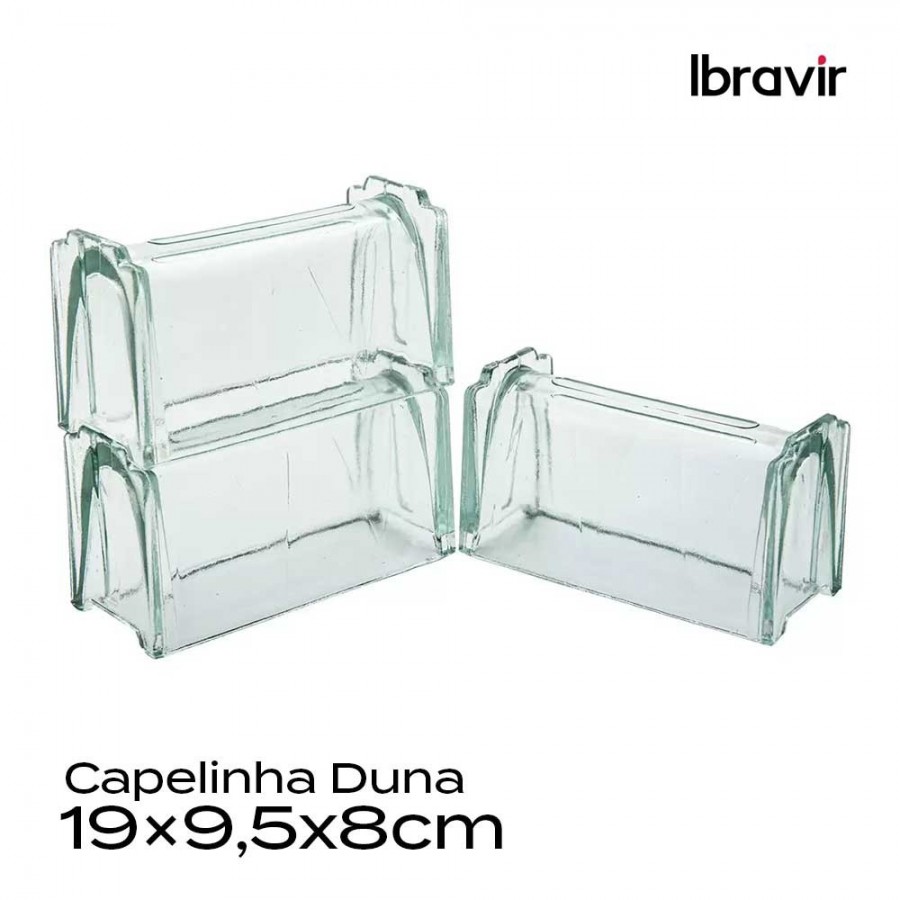 Cobogó de Vidro Capelinha Duna - 19x9,5x8cm Elemento Vazado Ibravir