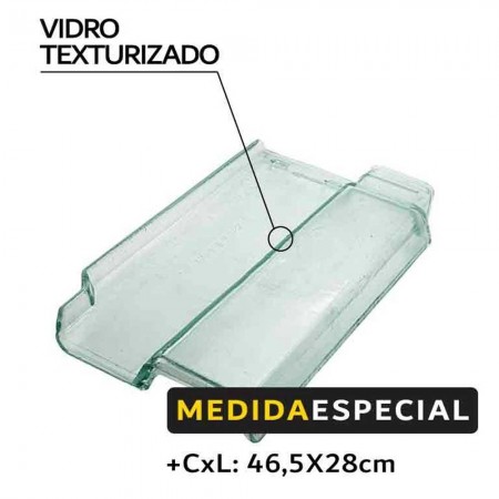 Telha de Vidro Romana Texturizada T10 - 46,5x28cm Translúcida Ibravir