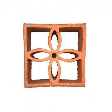 Tijolo Vazado Cobogó Reto Flor c/ Acabamento - Cerâmica Martins